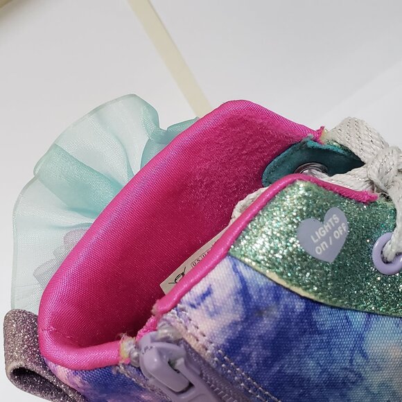 Twinkle Toes Bow Brights Light Up Hi Tops Sneaker - Picture 11 of 14